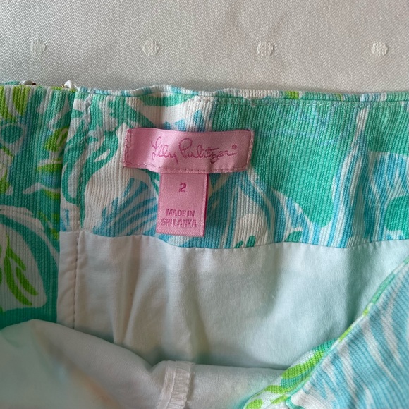 Lily Pulitzer Blue and Green Skort Size 2 - Picture 6 of 7
